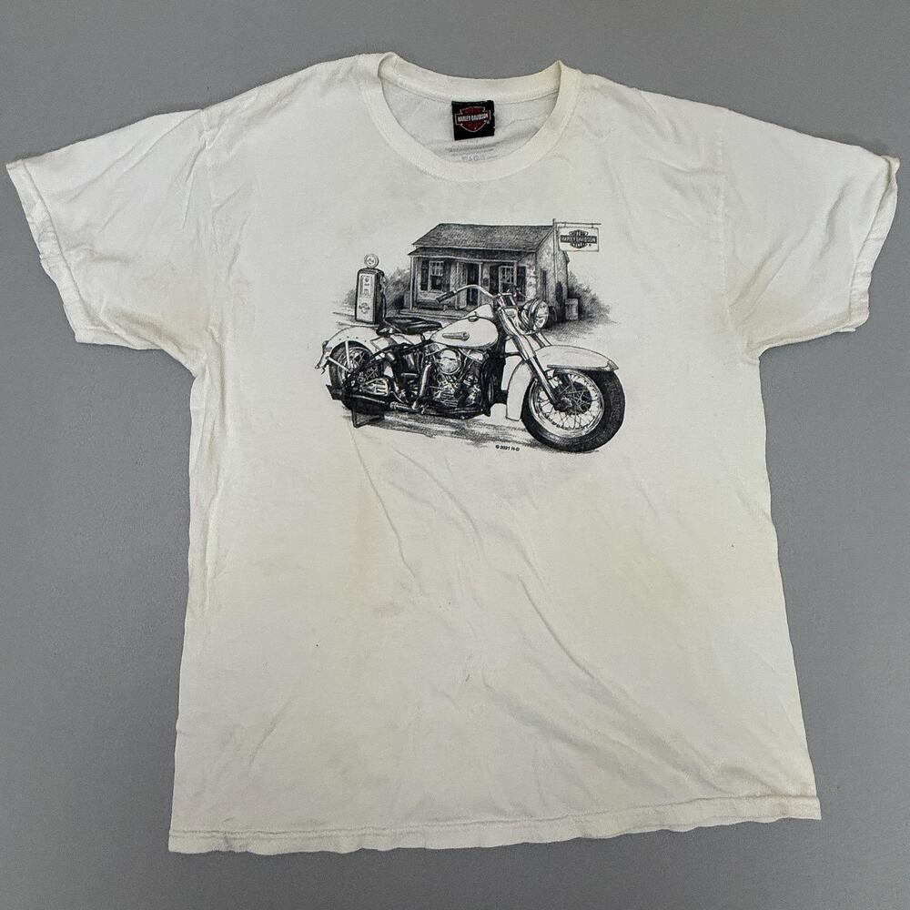 Harley-Davidson Phoenix OR Motorcycle Graphic Tee White L